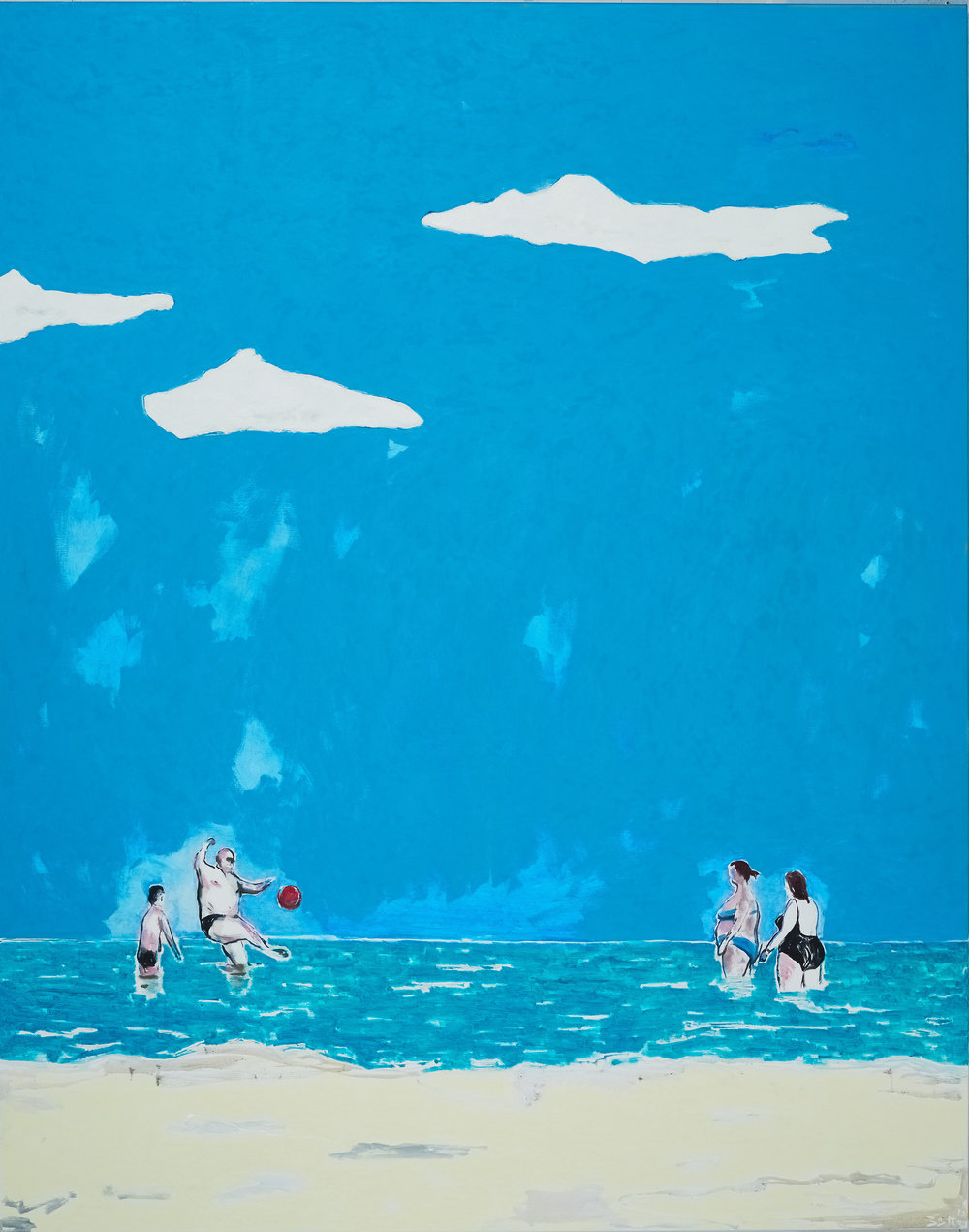 Büttner, viel raum für allerlei glück (plenty of room for all sorts of happiness), 2017, oil on canvas, 95 x 75 in., 240 x 190 cm