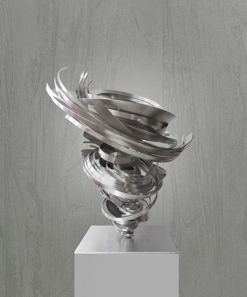 Aycock, another twister, 2017, aluminum, ed. 1 of 5 and 2 ap, 39 x 28 x 36 in., non 59.357