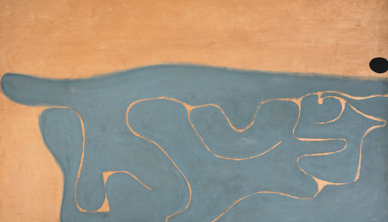 Pasmore, blue development in three movements, 1969, oil on board, 48 x 72 in., 121.9 x 182.9 cm, 310952