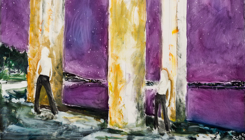 Büttner, kriegergroupies, warrior groupies, 2016, oil on canvas, 74.75 x 59 in, 190 x 150 cm, cnon 58.259
