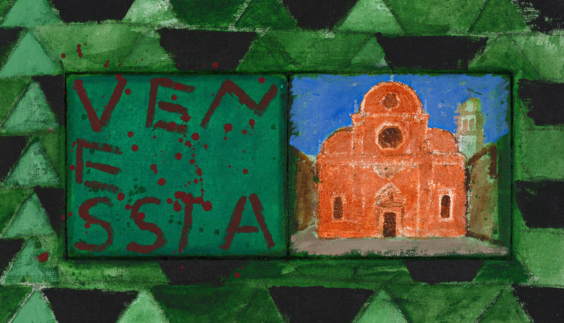 Tilson, the stones of venice i carmini, venessia, 2014, acrylic on canvas on wood relief, 23 1 2 x 35 3 8 in., 60 x 90 cm, 313188