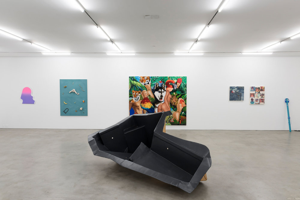 Burnt. group show curated by leo fitzpatrick. marlborough contemporary new york installation view 1