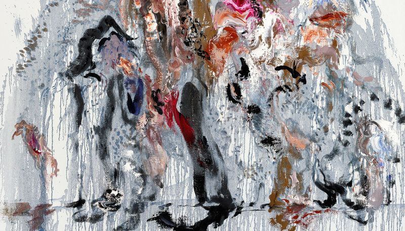Hambling, wall of water xii, 2012, oil on canvas, 78 x 89 in., 198.1 x 226.1 cm