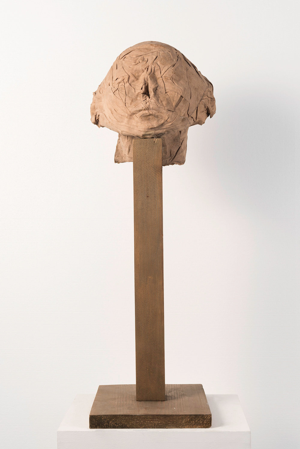 Abakanowicz, anonymous portrait head #2, 1987, cotton, resin and sand, 25 3 4 x 10 1 4 x 8 in, non 28 763