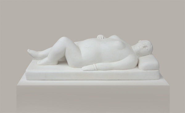 Reclining woman on pillow web