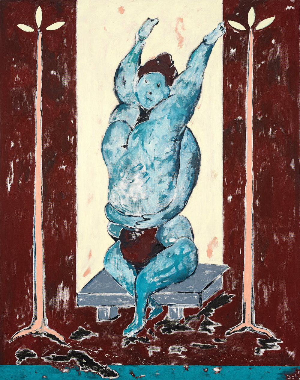 Bttner  everyone cracks fleas his own way...  2016  oil on canvas  74 75 x 59 in.  190 x 150 cm  cnon 58.256 web